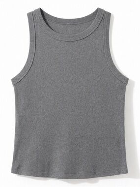 SO Gray Ribbed Tank Top